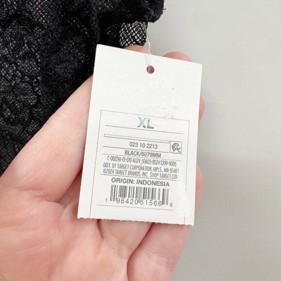 NEW Auden Lace Sleeveless Lingerie Bodysuit - Black - Size XL - Picture 7 of 12